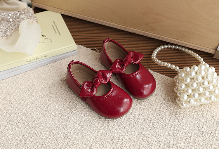 Rote Lederschuhe Für Mädchen Im Koreanischen Stil Kindermokassins_voghion.com