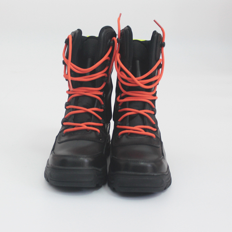 森林救援黑色长款消防鞋防扎防火防护靴消防抢险救援靴