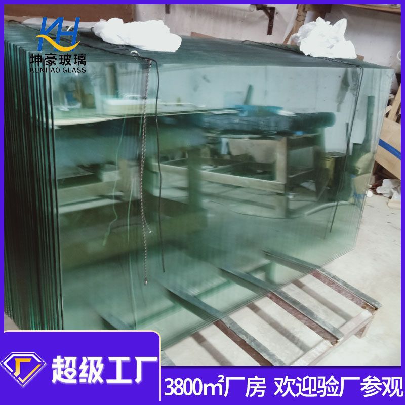 家具钢化玻璃厂家加工5/6/8mm透明钢化玻璃精磨边倒圆角台面玻璃