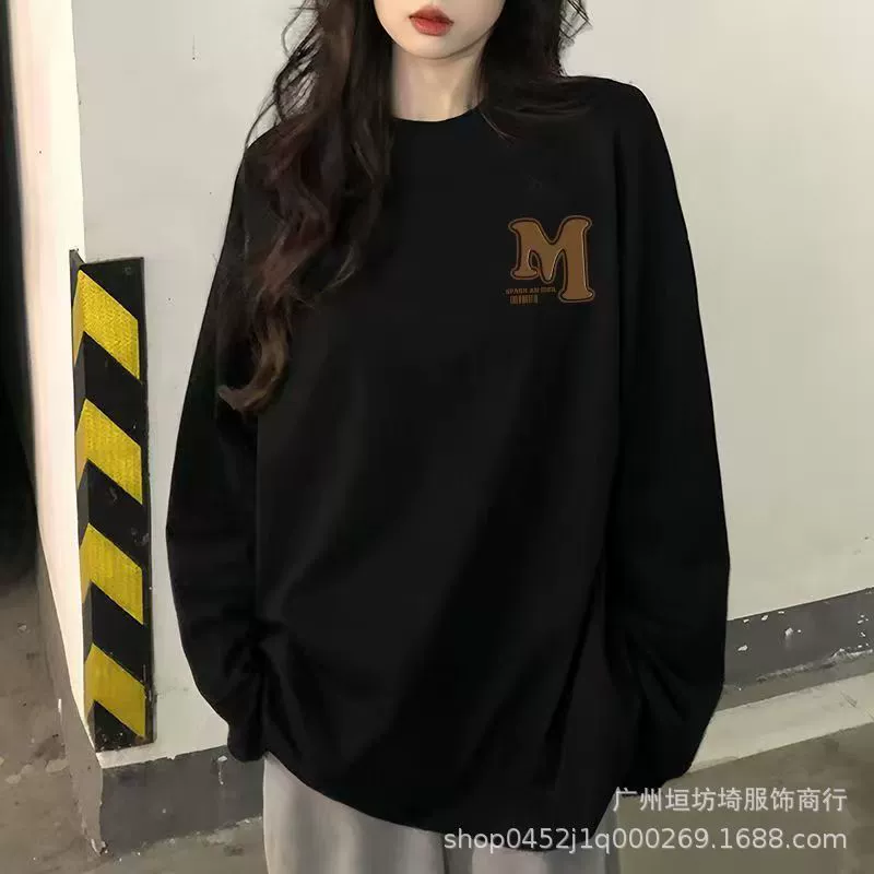 Футболка из 100% хлопка, женская нижняя рубашка с длинными рукавами, весна-осень 2022, новый корейский стиль, утягивающий вид, верхняя одежда с принтом, футболка