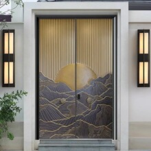 新中式铸铝门八毫米铝板浮雕工艺造型独特魅力四射防盗门别墅大门