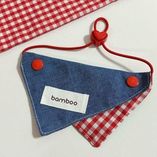 Pet Saliva Double-Sided Triangle Scarf Cat Bib Dog Scarf Bichon Triangle Scarf Photo Dog Saliva Scarf