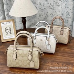 蔻c家2025新款Rowan18波士顿女包老花复古百搭手提单肩斜挎包包