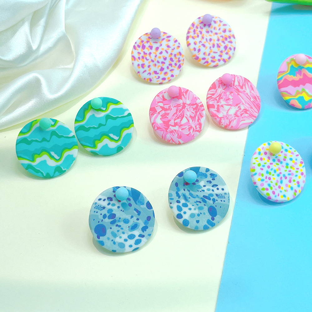 Fashion Spot soft clay Stoving Varnish Womenu0027S Ear Studs 1 Pair