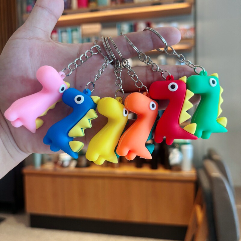 Cross-Border European and American Dinosaur Keychains, Tyrannosaurus Rex Party Favors, Plastic Crafts, Accessories, Dinosaur Toys