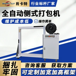 定制全自动侧式打包机 家电大型纸箱自动pp带热熔打包捆扎机苏州