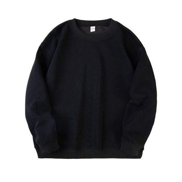 Cotton universal sweatshirt with a round collar for leisure