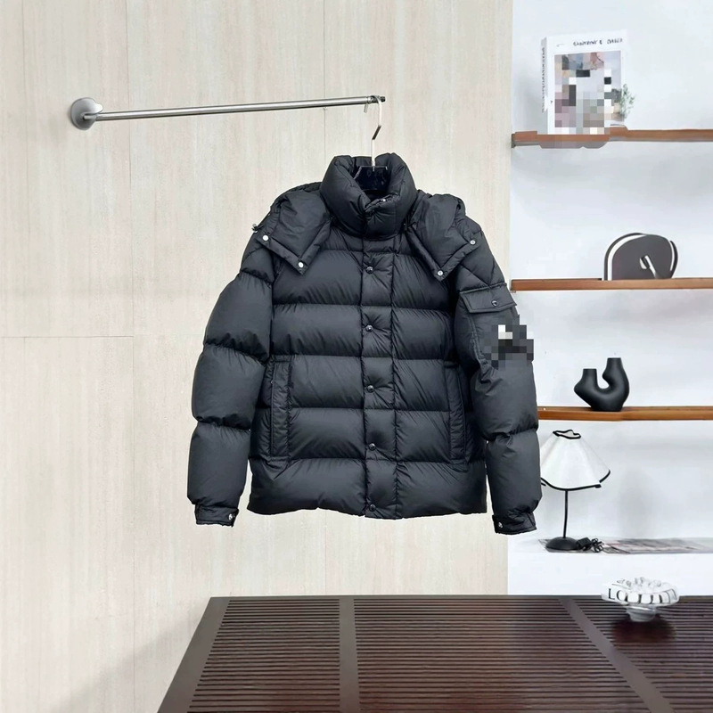 Mengkou Matte Maya down Jacket, Unisex Classic Hooded Casual Warm Men's Winter Coat with a High-End Feel