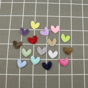 2.6cm plush heart jewelry accessories heart-shaped hair accessories headdress hairpin making material DIY handmade accessories