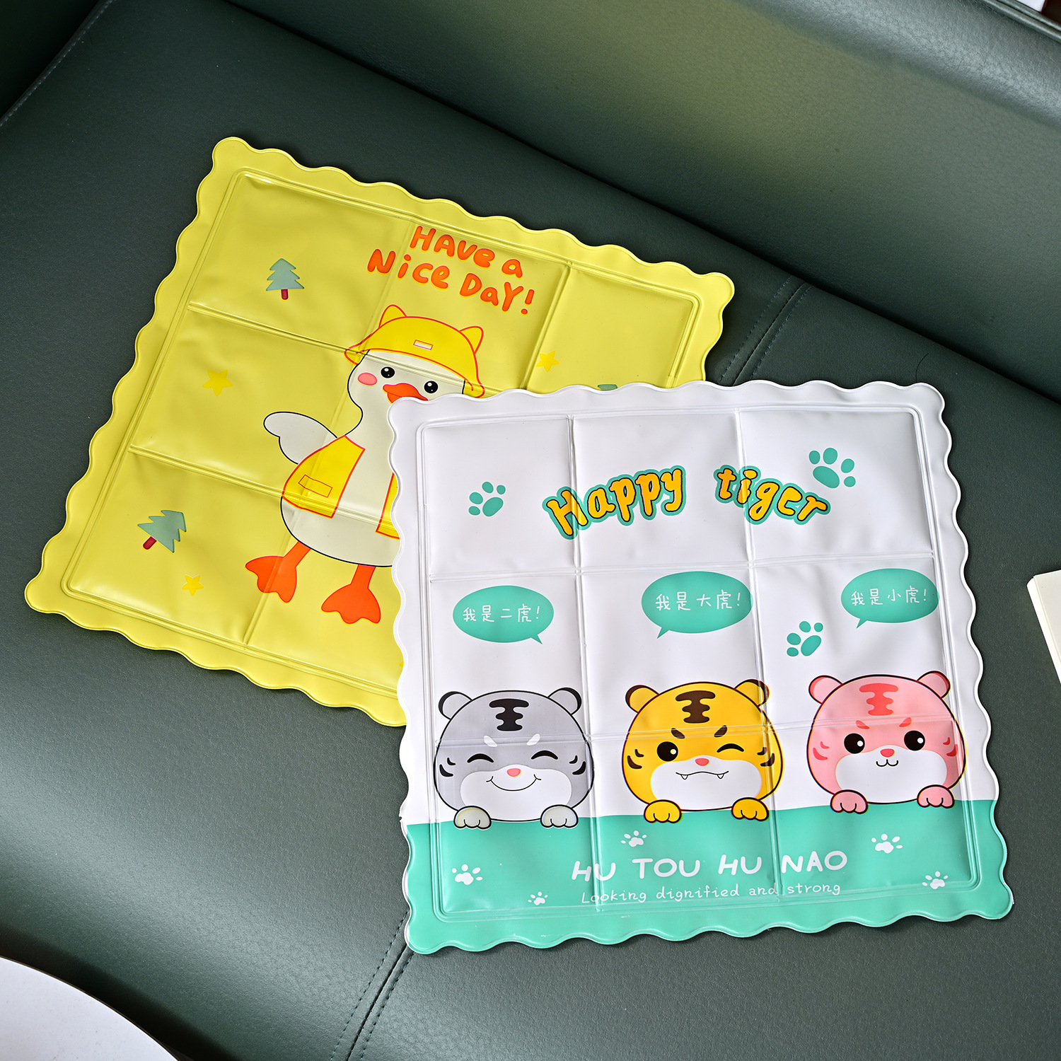 New Ice Pads for Summer, Cooling Products for Students, Ice Crystal Car Cartoon Gel Seat Cushions, Pvc Ice Seat Cushions Wholesale