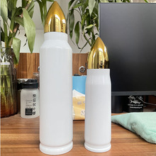 创意1000ml大容量炮弹头保温杯304不锈钢水杯热升华子弹头杯批发