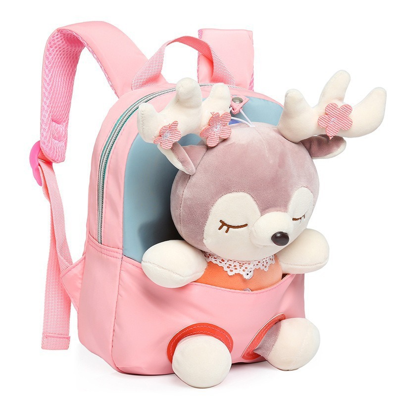 Mochila de peluche infantil 2024 nuevo dibujos animados lindo jardín de infantes mochila de bebé para hombres y mujeres mochila ligera