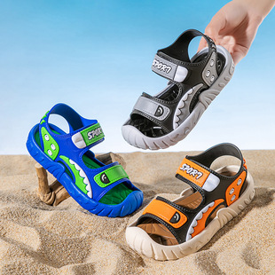2025 New Children Men's Summer Open Toe Fashion Breathable Toe Beach Shoes Baby Soft Sole Non-slip Toddler Shoes