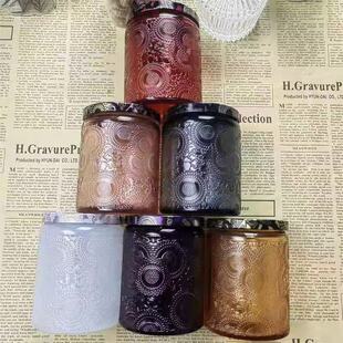 Manufacturer Wholesale Embossed Glass Cup Aromatherapy Candle Holder Glass Candle Holder High Temperature Resistant Candle Cup High Temperature Resistant Glass