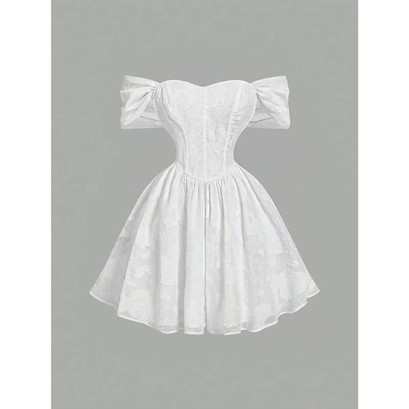 [Women's Off Shoulder A Line Dress Elegant Slim Fit for]