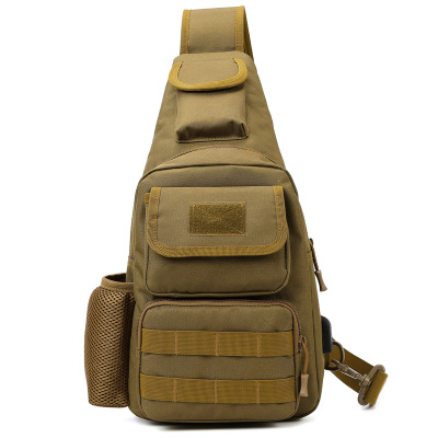 Inclined shoulder bag outdoors motion Road sub- leisure time tactics canvas One shoulder Chest pack camouflage multi-function Slingshot knapsack