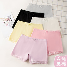 新款夏季薄款儿童纯棉平角裤女童安全裤防走光小女孩A类棉四角裤