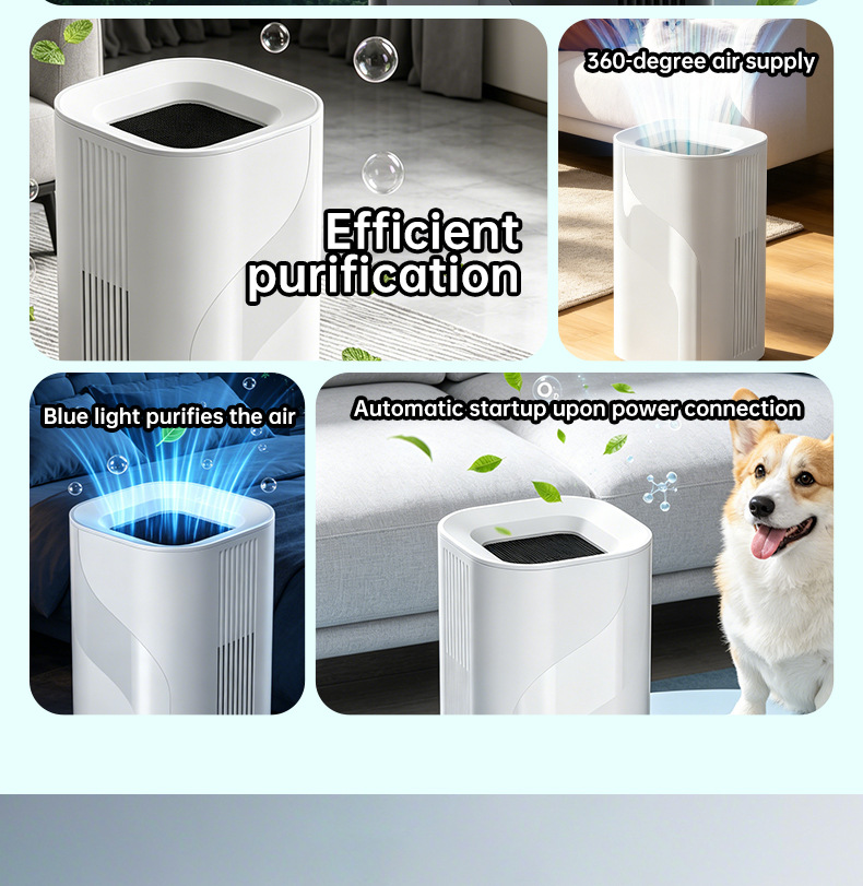 Yeni Model USB Çapraz Sınır Mini Amazon Ev Hava Temizleyicisi Yatak Odası Yurt Mavi Işık Aromaterapi Temizleyicisi
