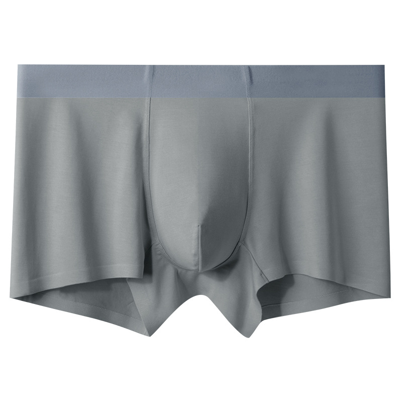 Ropa interior modal antibacteriana 7A para hombre, forro de seda, sin costuras, transpirable, cómodos calzoncillos tipo bóxer para hombre.