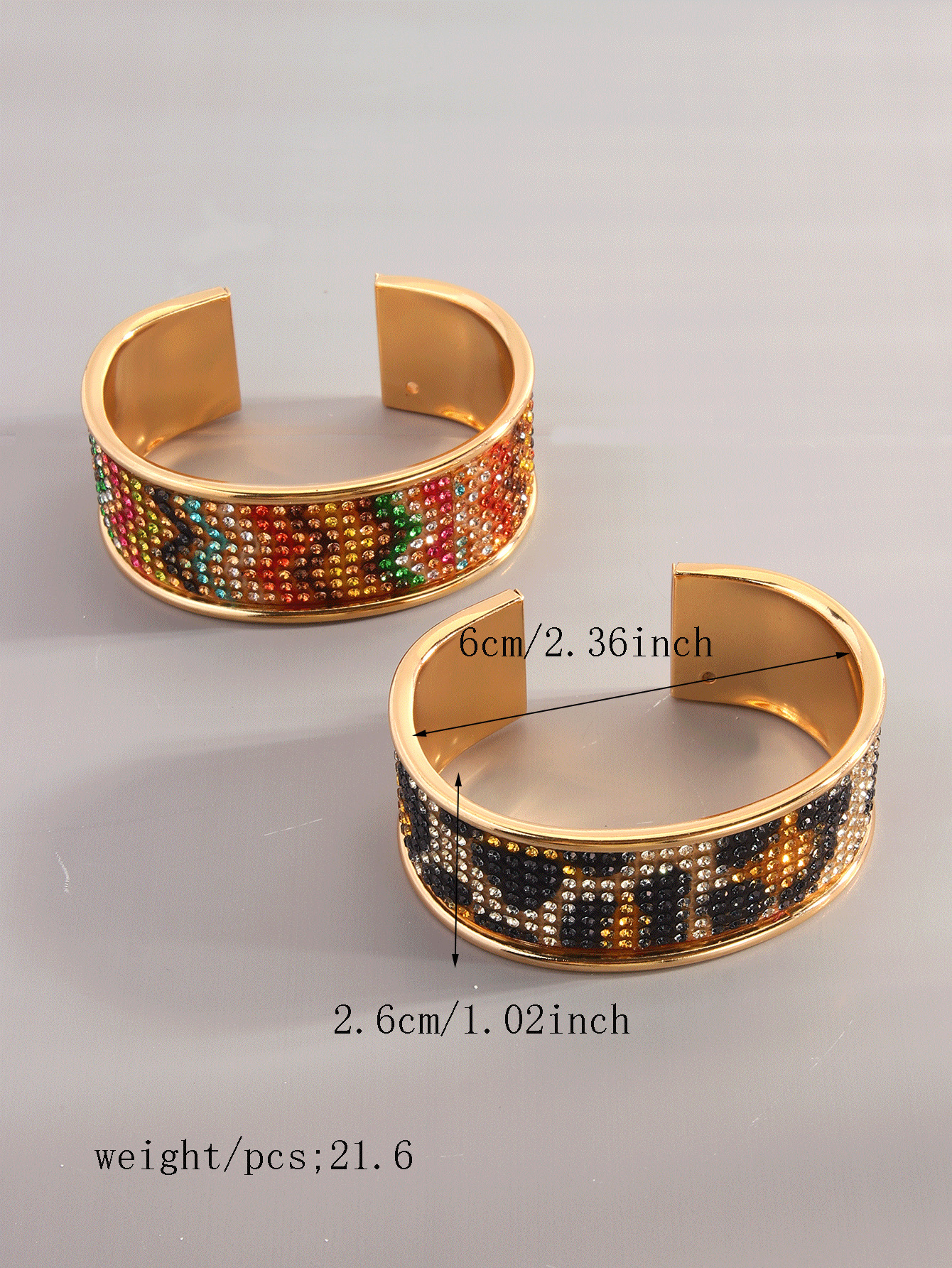 25g Weight Bangle Classification Zinc Alloy Chain Material Elegant Simple Style Geometric Leopard Zinc Alloy Bangles Wholesale