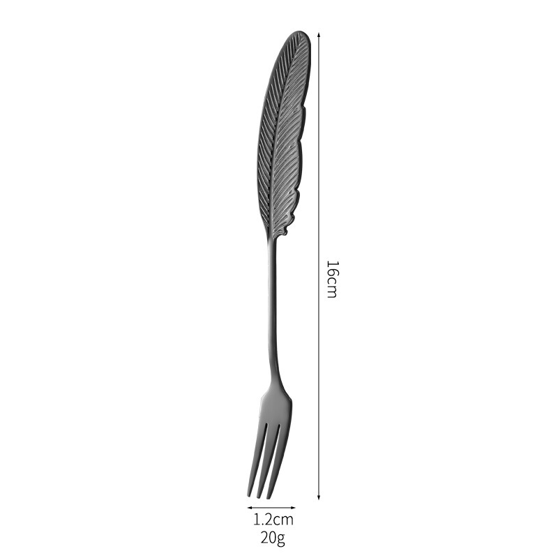 クリエイティブ羽スプーンフォーク304ステンレススプーン家庭用フルーツフォークツバメ巣スプーンコーヒースプーン攪拌デザートスプーン|undefined