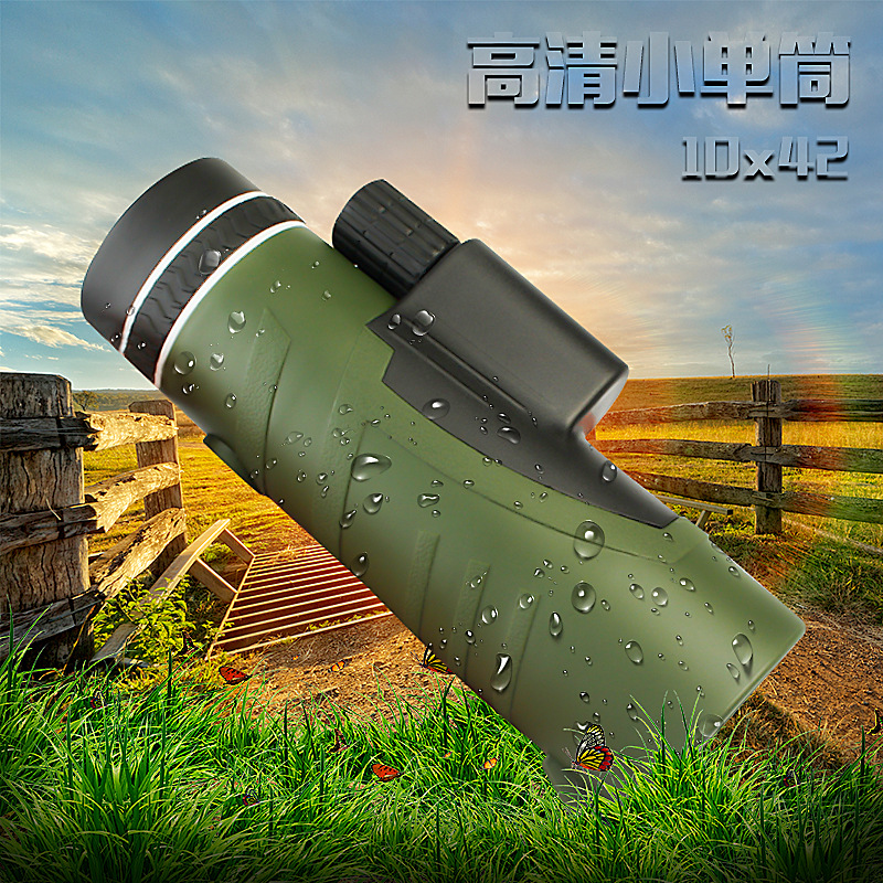 新品10x42单筒望远镜 高倍高清 微光夜视 观景观天户外厂家直销