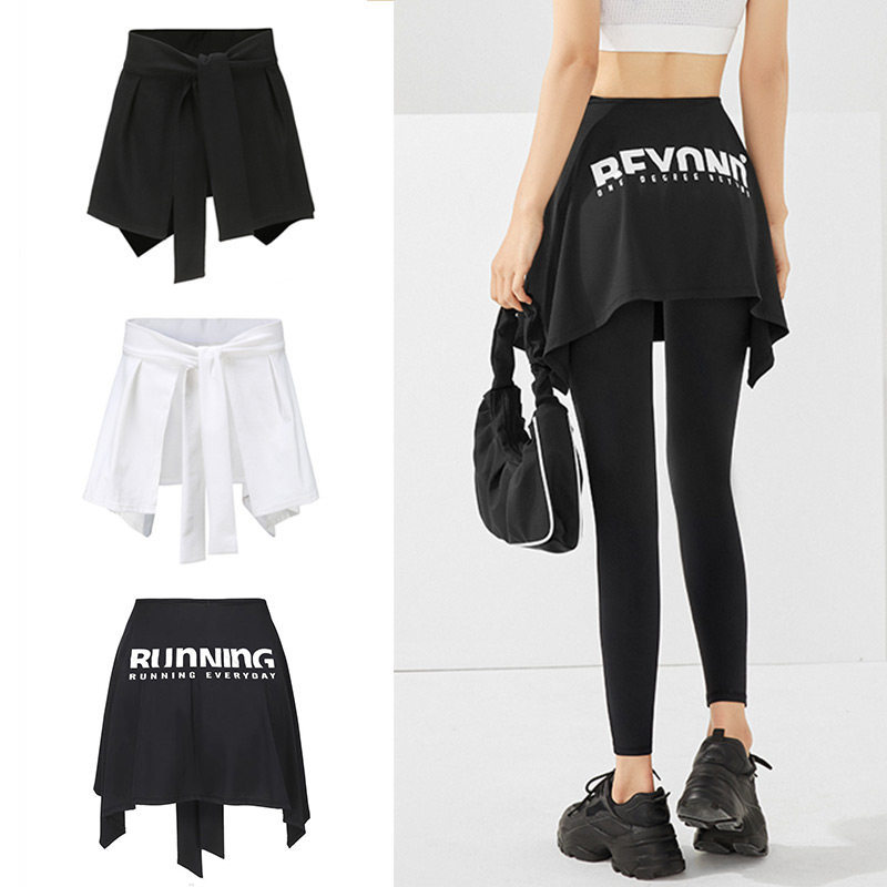Women's sports skirt, anti-exposure, plus size, one-piece skirt cover for plus-size women, suitable for casual running, fitness, and yoga, with anti-exposure design