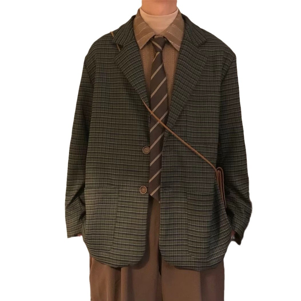 Art de otoño y invierno chaqueta hombre alto sentido traje casual hombre estilo de moda de estilo