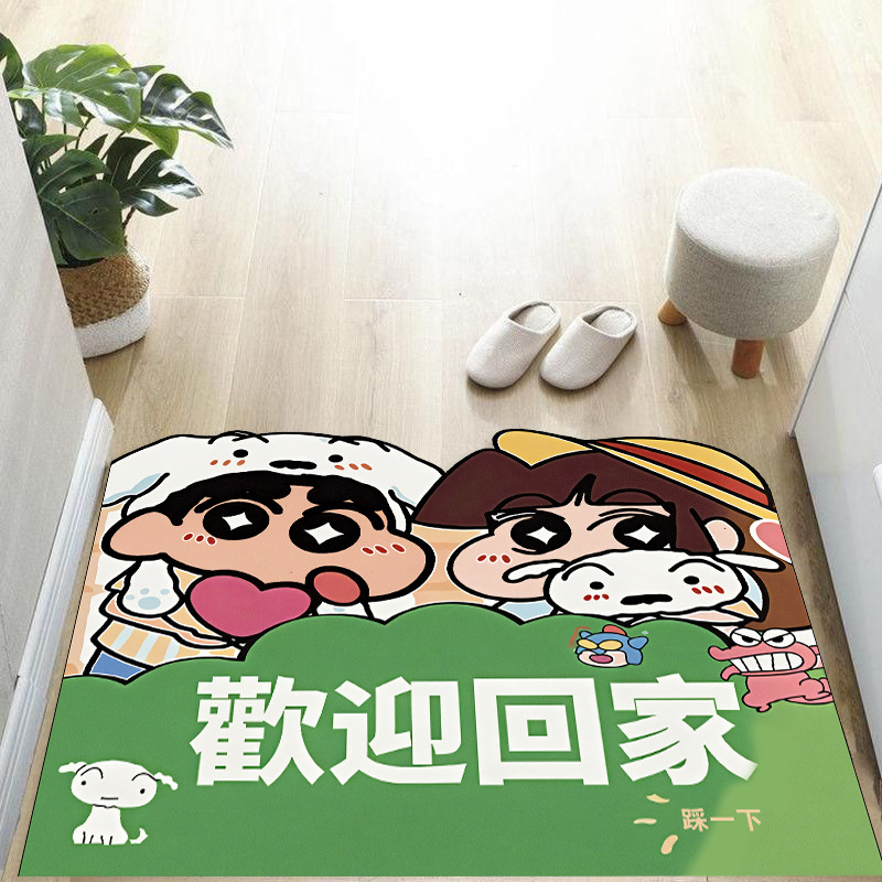 Entrance Door Floor Mat, Wire Ring, Soil-Rubbing Foot Mat, Quick-Drying, Water-Absorbent, Non-Slip Floor Mat, Door Household Floor Mat, Xiaoxin