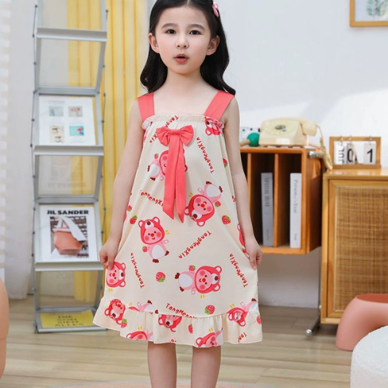 Летняя детская пижама, юбка, мини-юбка, платье, топ на бретелях, для подростков