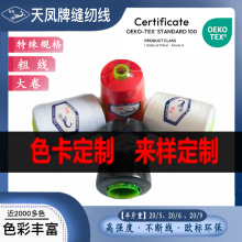 定制 天凤牌205/206/209涤纶缝纫线半斤大卷手缝5股6股9股粗线