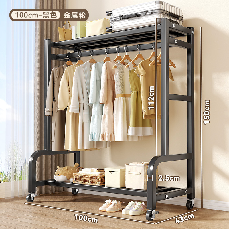 [블랙 100cm] 상단 수납 + 내하중 롤러