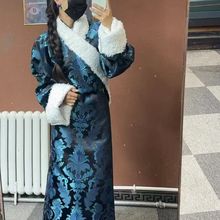 2025加绒新款女士藏袍加厚大气保暖冬季藏服藏族藏装服装