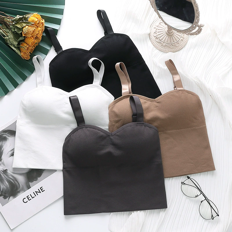 Нижнее белье Женская майка Маленький жилет Стиль Красота Спинки Бюстгальтер Без стального кольца для студентов