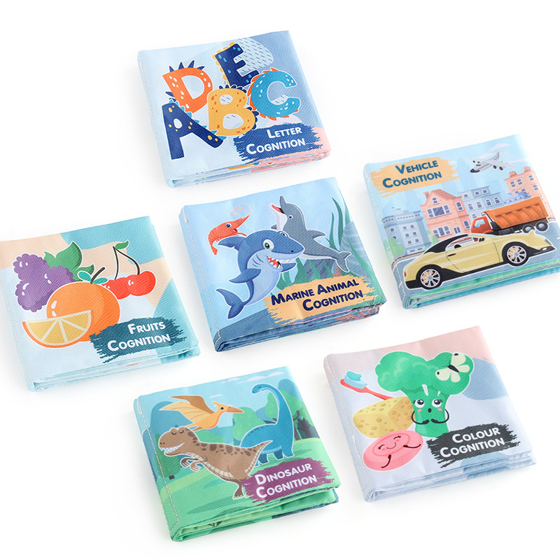 Rompecabezas infantil con papel de timbre educación temprana libro de tela de color digital lavable y a prueba de rasgones libro de tela de Palma de bebé tridimensional