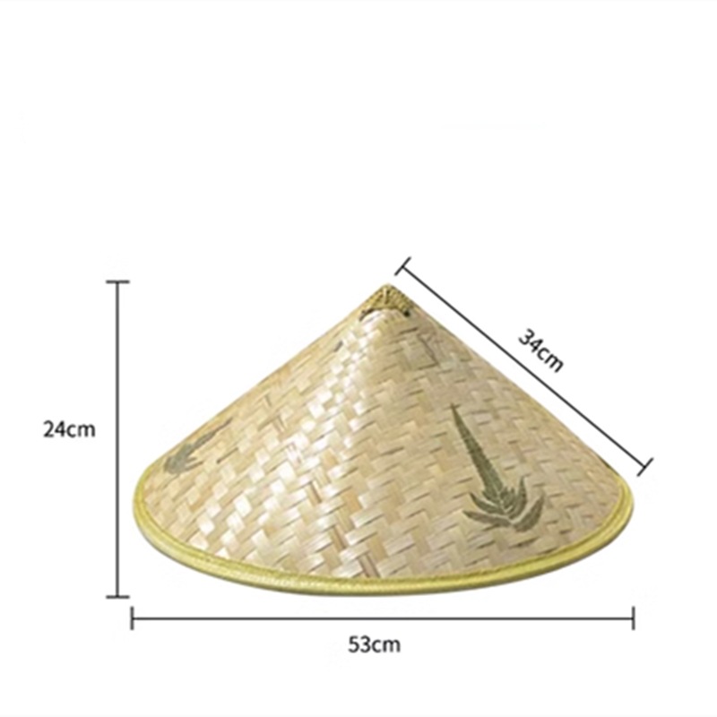 Sombrero de Bambú Tejido Tradicional con Protección Solar para Danza y Trabajo