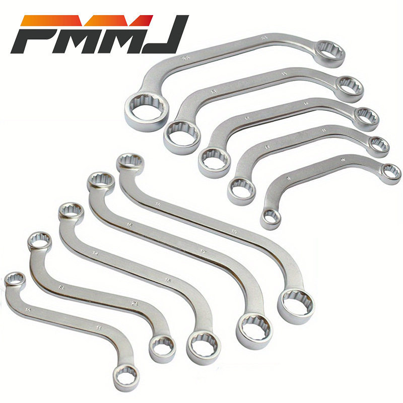 New product plum wrench double head S type plum wrench U type C type double plum plate curved handle two-way 5 pieces full suit