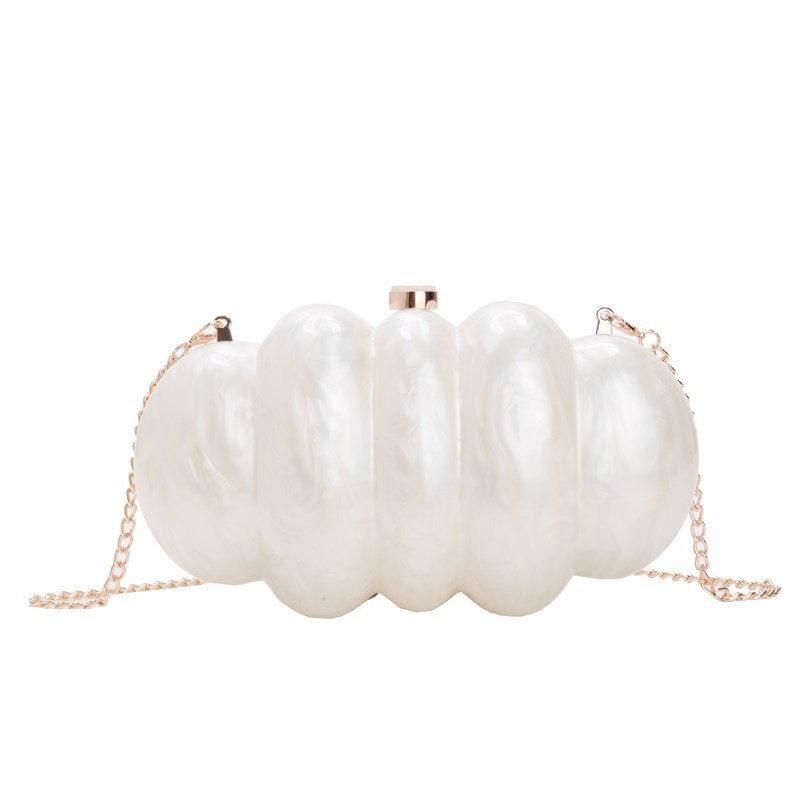 Comercio exterior transfronterizo damas nueva bolsa de cena nube acrílico bolsa de mano de boda ligera cadena de lujo oblicuo paquete de noche