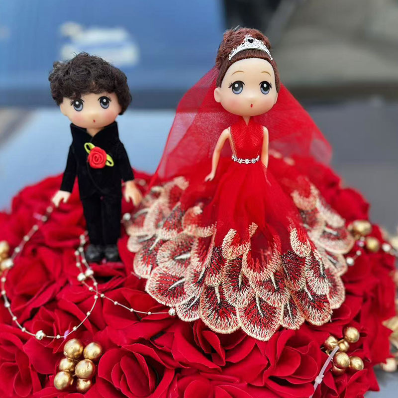 Flower Wedding Has a Pair of Car-Mounted Wedding Car Decoration Car Head Flower Main Car and Auxiliary Wedding Latte Art Wedding Suction Cup Bride Wedding Dress Doll Flower Wedding Has a Pair of Car-Mounted Wedding Car Decoration Car Head Flower Main Car and Auxiliary Wedding Latte Art Wedding Suction Cup Bride Wedding Dress Doll