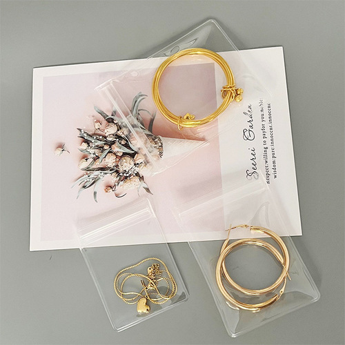 Anti-oxidation eva self-sealing jewelry bag, environmentally friendly sealed eva Buddhist beads bracelet storage packaging bag