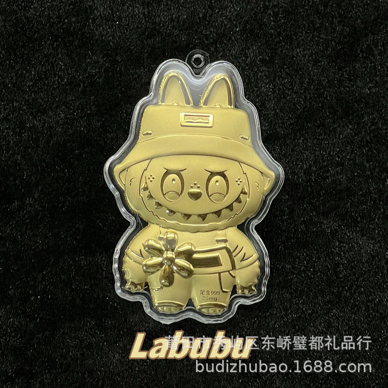 Shuibeitong 純金バブルマート LABUBU 漫画携帯電話チェーンロープペンダントラブブキーホルダーペンダント|undefined