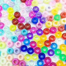 9*6mm亚克力桶珠混款散珠子diy制作手链项链饰品小配件材料包首饰