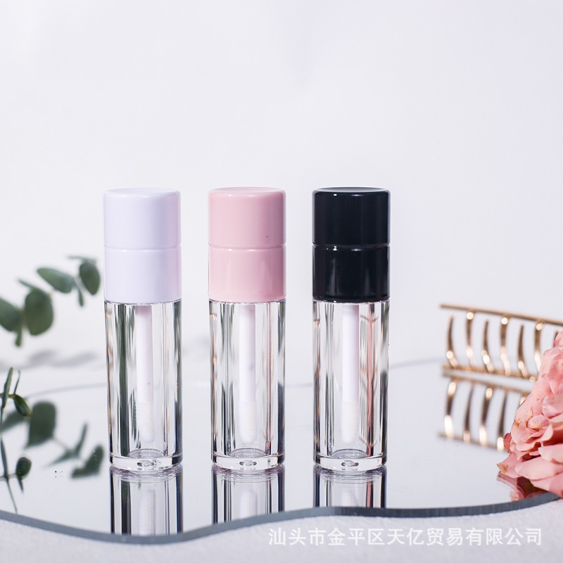 Pequeño y lindo tubo vacío redondo pequeño esmalte de labios brillo de labios material de embalaje cosmético frasco delineador de ojos tubo de máscara de pestañas tubo corrector