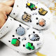 croc my world advanced thick bar code suit hole shoes diy accessories PVC soft rubber shoes flower shoe buckle accessories