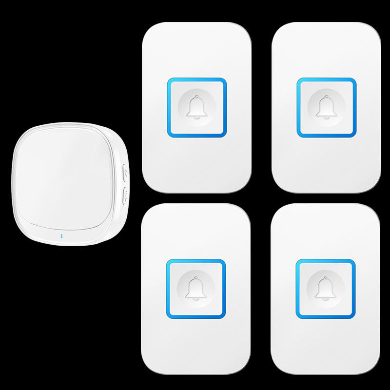 无线门铃家用智能接收不用电池门铃无线遥控电四拖一家用USB门铃