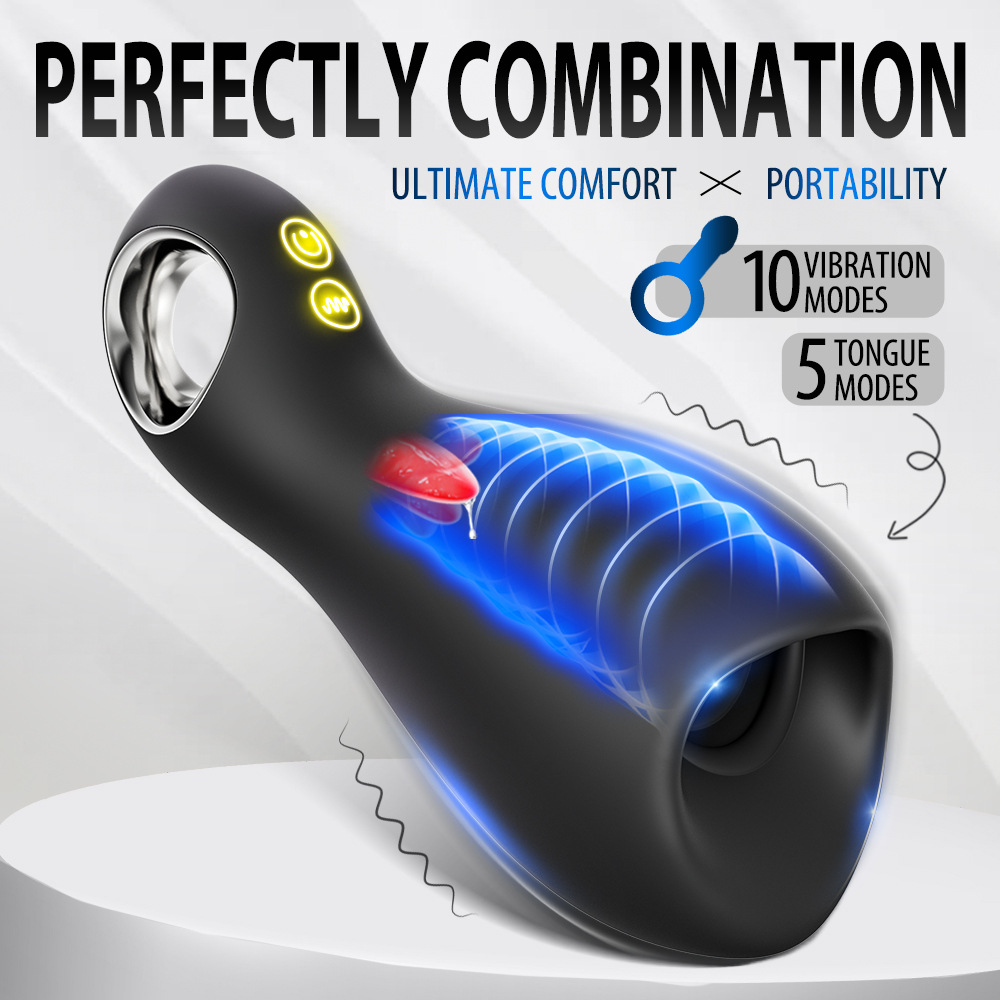 Automatic Aircraft Cup Travel/Portable Vibration Trainer Men's Silicone Exerciser_voghion.com