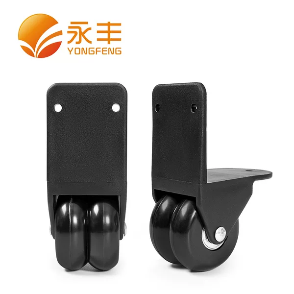 High-quality thickened shopping bag with right-angle double wheels, wear-resistant corner wheel accessories, aluminum box, hairdressing tool box casters