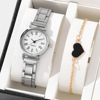 Fashionable watch, quartz steel belt, universal set for leisure, 2022 collection, Birthday gift