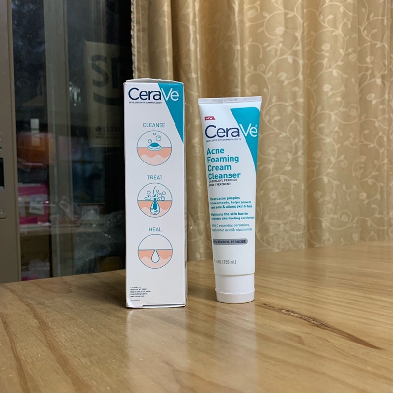 CeraVe Skin Anti-Acne Cleansing deep anti-acne 4% benzoyl peroxide deep cleansing facial cleanser 150m