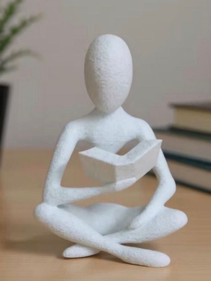 Nuevos productos transfronterizos impresión 3D minimalista abstracto lector estatua decoración decoración de escritorio decoración del hogar arte moderno
